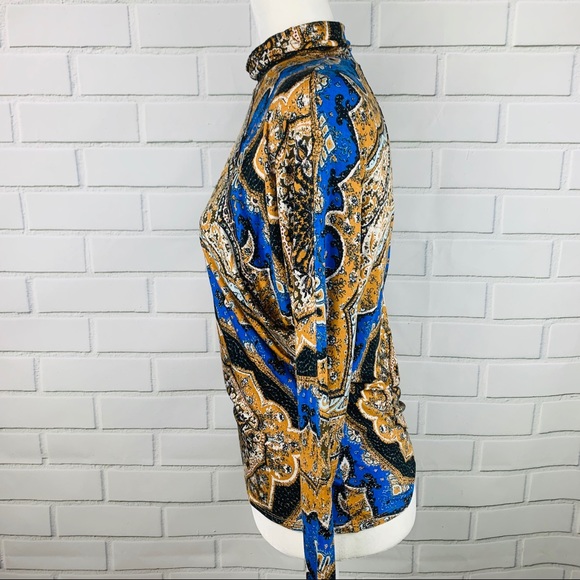 🔥FREE PEOPLE🔥Chase Me Tee Turtleneck Eclipse Combo Boho XS NWT - Picture 5 of 7